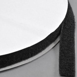 Bandas de sujeción por contacto para coser, lado de bucle, rollo de 25 m 16 mm | negro