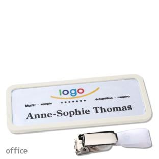 Tarjetas identificativas clip Office 30, blanco 