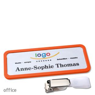 Tarjetas identificativas clip Office 30, naranja 