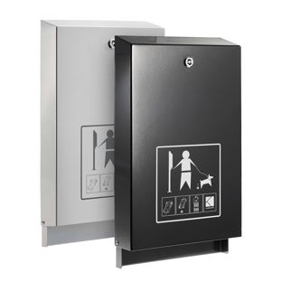Dispensador de bolsas para perros, acero 