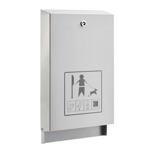 Dispensador de bolsas para perros, acero gris claro 