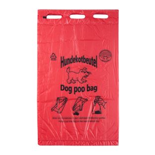Bolsas para excrementos de perro, 3.000 unidades/caja, en bloques de 100 unidades rojo 