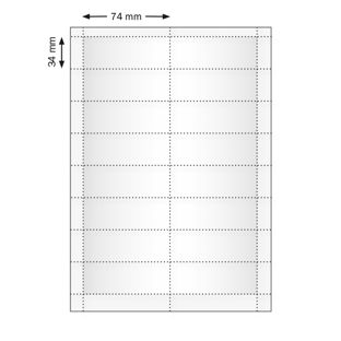 Plantillas de etiquetas imprimibles, en blanco Polar 35, 74 x 34 mm 