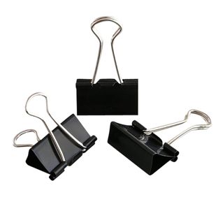 Pinzas doble clip, negro 32 mm