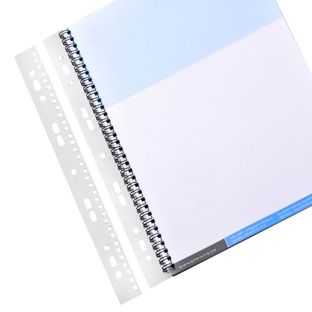 Tiras archivadoras para canutillos metálicos, A4, 3:1, agujeros angulosos, HPVC 0,50 