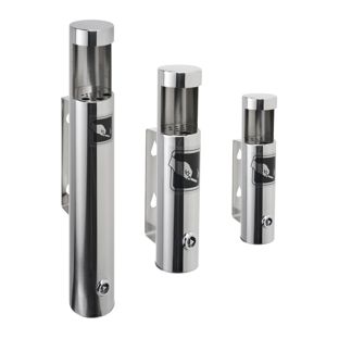 Cenicero de pared DARWIN, acero inoxidable, plata 