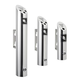 Cenicero de pared MELBOURNE, acero inoxidable, plata 