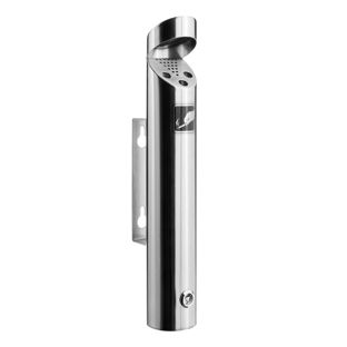 Cenicero de pared, acero inoxidable, plata mate 