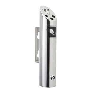 Cenicero de pared MELBOURNE, acero inoxidable, plata 30 cm