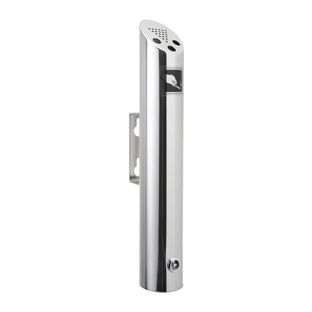Cenicero de pared MELBOURNE, acero inoxidable, plata 47 cm