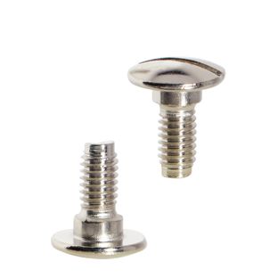 Tornillos de cabeza ranurada para tornillos para encuadernar, 7,5 mm, con 2 mm de alargamiento, niquelados 