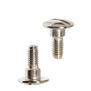 Tornillos de cabeza ranurada para tornillos para encuadernar, 7,5 mm, con 3 mm de alargamiento, niquelado 