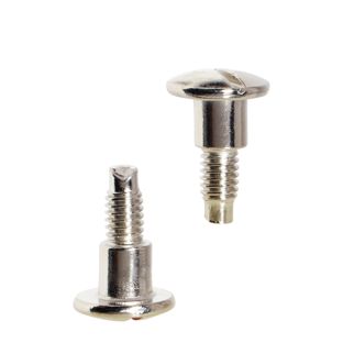Tornillos de cabeza ranurada para tornillos para encuadernar, 7,5 mm, con 5 mm de alargamiento, niquelado 