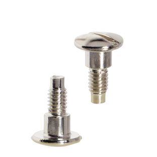 Tornillos de cabeza ranurada para tornillos para encuadernar, 7,5 mm, con 4 mm de alargamiento, niquelados 