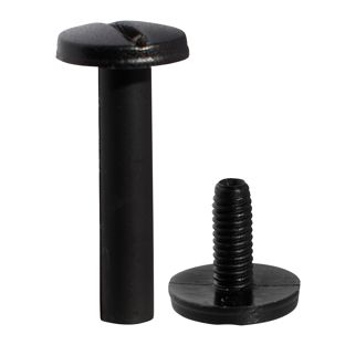 Tornillos plásticos para encuadernar, 25 mm | negro 