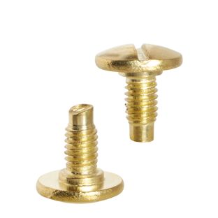 Tornillos de cabeza ranurada para tornillos para encuadernar, 7,5 mm, con 1 mm de alargamiento, latonadas 