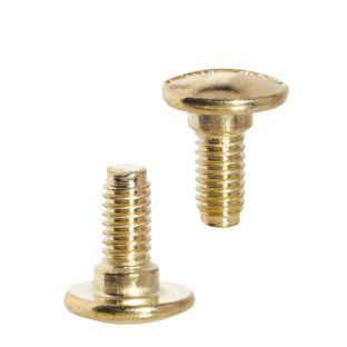 Tornillos de cabeza ranurada para tornillos para encuadernar, 7,5 mm, con 2 mm de alargamiento, latonados 