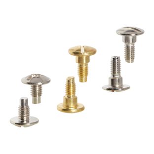 Tornillos de cabeza ranurada para tornillos para encuadernar, 7,5 mm, con 3 mm de alargamiento, latonadas 