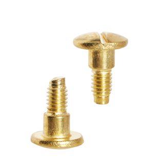 Tornillos de cabeza ranurada para tornillos para encuadernar, 7,5 mm, con 4 mm de alargamiento, latonadas 
