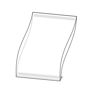 Fundas transparentes plegables con 2 tiras adhesivas de alto rendimiento (soporte PET) en la parte posterior  | formato vertical 