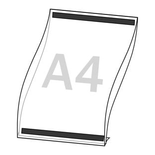 Fundas transparentes plegables 2 tiras magnéticas equipadas en la parte posterior  | formato vertical 