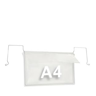 Sobres con gancho metálico para A4, lado ancho abierto, con solapa Pack industrial (de 100 uds.) 