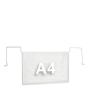 Sobres con gancho metálico para A4, lado ancho abierto Pack industrial (de 100 uds.) 