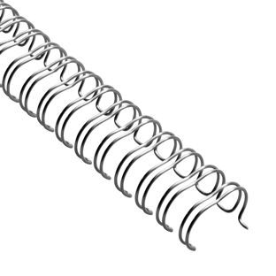 Canutillos metálicos 3:1, A4 14,3 mm (9/16")  | plata 
