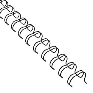 Canutillos metálicos 3:1, A4 6,9 mm (1/4")  | negro 
