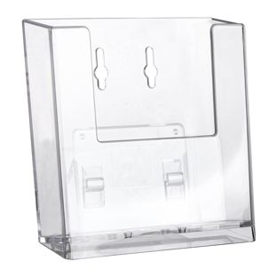 Portafolletos de pared/de pie, 1 compartimento, poliestireno, transparente, Taymar 
