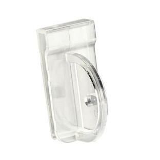 Clip soporte para regletas portaprecios para etiquetas perforadas
 