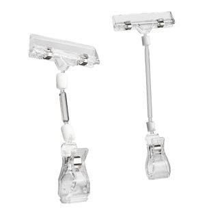Clip identificador con broche grande, portaprecios y de extensión 