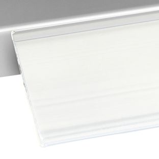 Regleta portaprecios DBR autoadhesiva 18 mm | 1000 mm | blanco  | para pegar (cinta adhesiva estándar) 