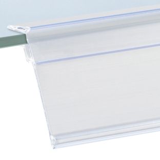 Regleta portaprecios GLS para baldas de cristal 
