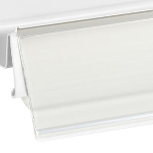 Regleta portaprecios LS para estanterías Linde, Storebest y Tegometall 1240 mm | blanco 