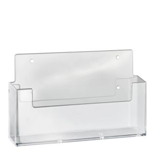 Portafolletos de pared, 1 compartimento, poliestireno, transparente, Taymar 