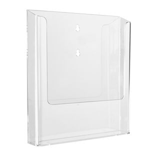 Portafolletos de pared, poliestireno, transparente PTXD, 1 x A4  | transparente 