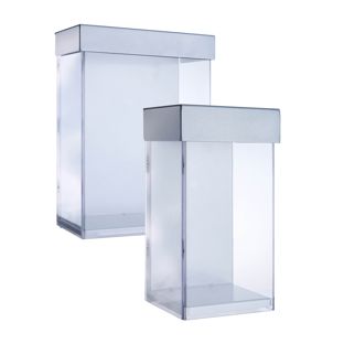 Portafolletos para exteriores con tapa, extra profundo, Indisplay Shieldbox, altamente resistente 