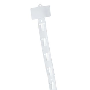 Tiras de exposición con porta-etiquetas superior 600 mm | plegables, con 12 ganchos 