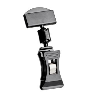 Clip identificador con broche pequeño y portaprecios pequeño, negro 