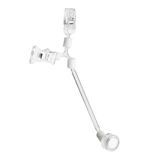 Clip identificador con broche mini, broche pequeño y base magnética de neodimio, 10 cm de extensión, transparente 