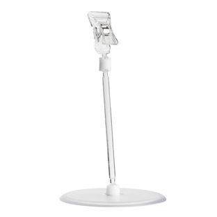 Clip identificador con broche pequeño y base de disco (Ø 90 mm), 10 cm de extensión, transparente 