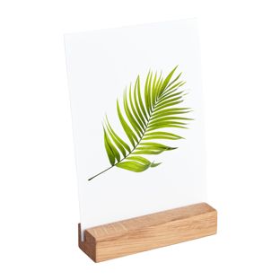 Portatarjetas de madera 100 mm | Roble  | ranura de inserción recta  | aceitado 