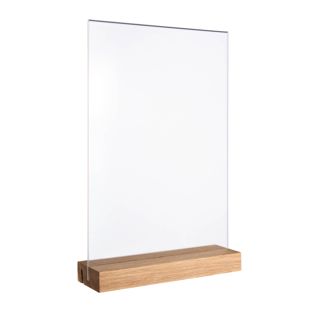 Expositor de mesa MODUL, funda de metacrilato con base de madera null | null | A4
