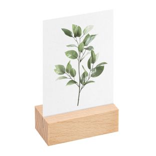 Portatarjetas de madera 60 mm | Haya  | ranura de inserción recta  | aceitado 