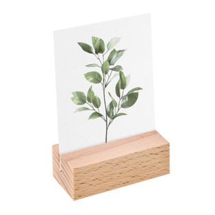 Portatarjetas de madera 60 mm | Haya  | ranura de inserción oblicua  | aceitado 