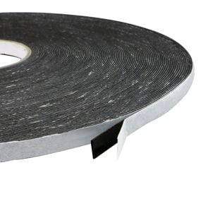Cinta adhesiva de espuma de PE de doble cara, negro, 1 mm de espesor, adherencia fuerte, EL100-02 9 mm