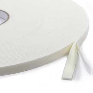 Cinta adhesiva de espuma de PE de doble cara, blanco, 3 mm de espesor, adherencia fuerte, EL300 15 mm