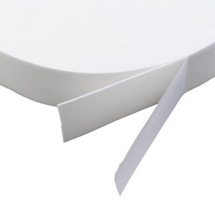 Cinta adhesiva de espuma de PE de doble cara, blanco, 1 mm de espesor, adherencia fuerte, EL100 40 mm