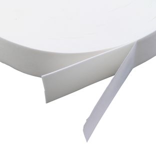 Cinta adhesiva de espuma de PE de doble cara, blanco, 1 mm de espesor, adherencia fuerte, EL100 50 mm